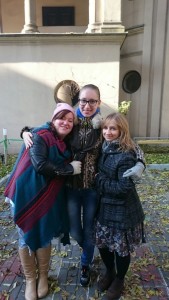 Eliza with friends in Krakow